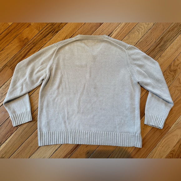 J Crew Pullover V-Neck Sweater Beige 59% Linen 41% Cotton Men’s Size Large - Picture 6 of 10